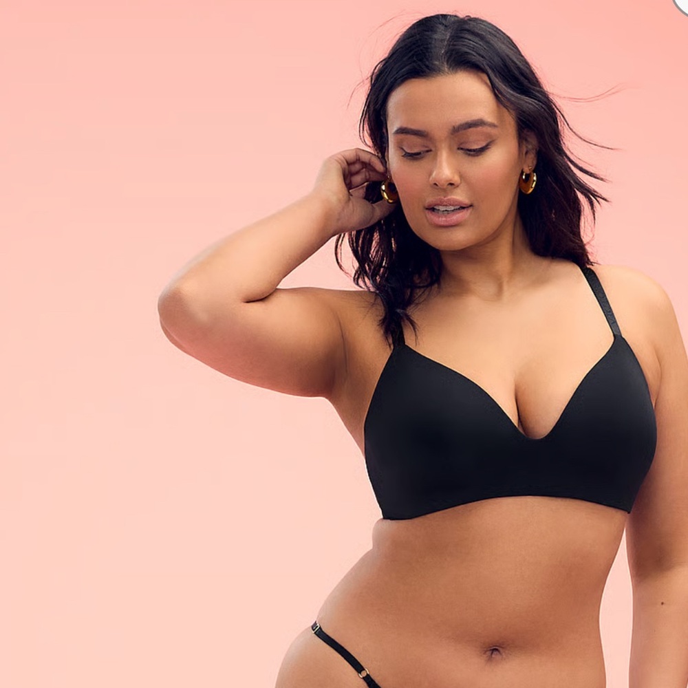 Victoria's Secret Black Lined Plunge Bra